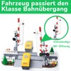 Cabeeskii City Railway Crossing with Railing & 2 Tracks -