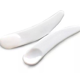 Onwon 100 Pcs Mini Desechable Curvada Cosmética Espátula De