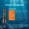 Odepro ND51 2500 Lumens Super Bright Dive Light with 4