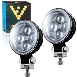 Voltage Automotive 3" Inch Round LED Fog Light Pods For Off Road Driving Light 8000K Spot Light for Truck 4x4 Jeep SUV ATV Motorcycle Boat Four Wheeler (2 Pcs)