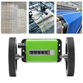 Rolling Meter Counter, 1 Pack 6 Digit Meters Rolling Mechanical Length Counter for Measuring Textile 0-9999.9 Yard, Printing, Artificial Leather, Meter Counter Wheel Green