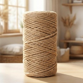 Mecate de Yute, 2mm x 200m, Natural Trenzada, Sin Olor, para Manualidades, Envolver de Regalos, Jardinería, Aplicaciones de jardinería, Materiales de Embalaje (2mm*200m)
