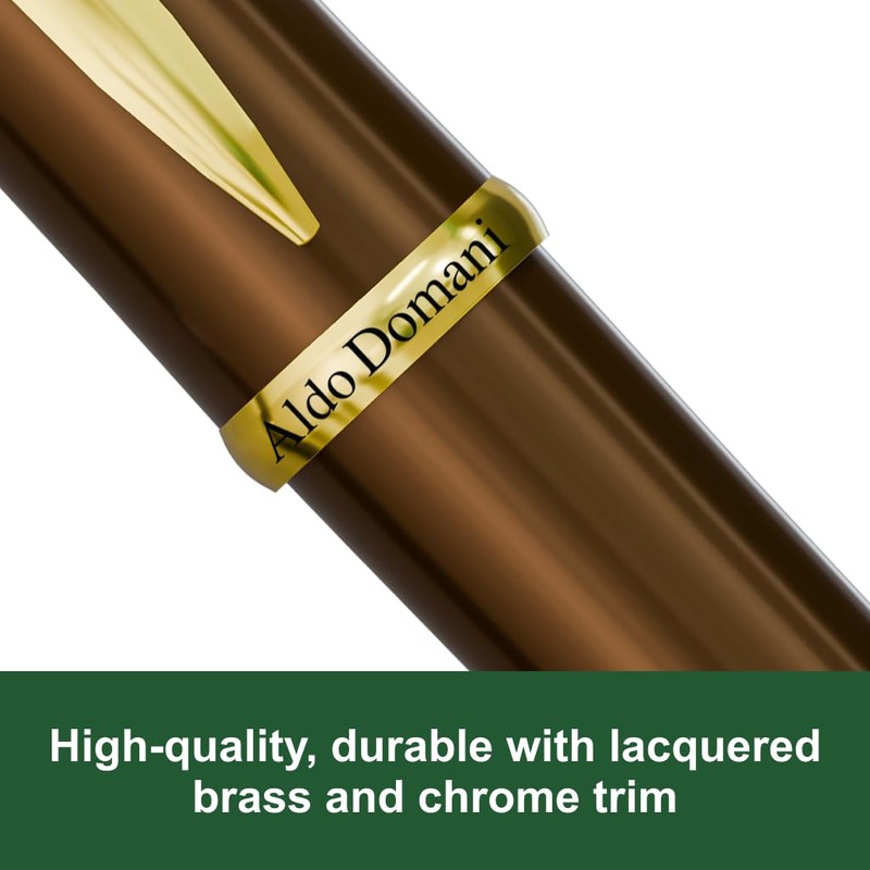 Monteverde USA Aldo Domani Rollerball Pen - Brown, Smooth Writing,
