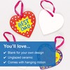 Baker Ross EV5425 Hanging Ceramic Heart Decorations (Pack of 5)
