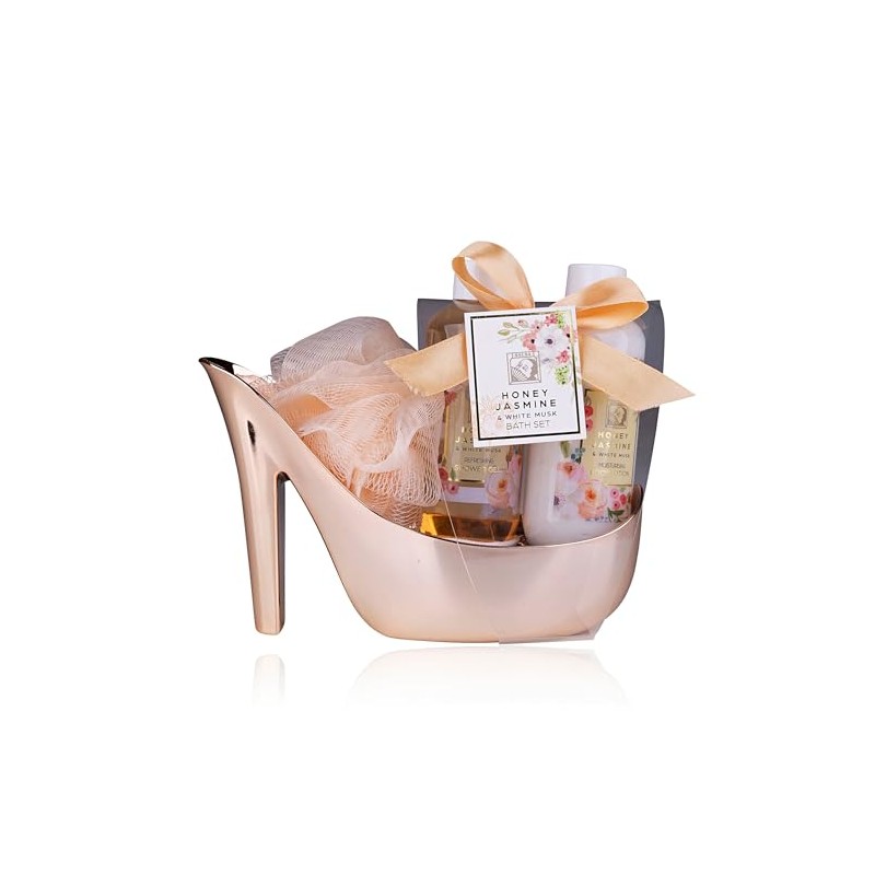 Weltbild Honey Jasmine Bath Set in Shoe (Colour: Rose Gold)