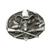 Schnalle123 Belt Buckle Western Texas Cowboy 3D Look for Interchangeable