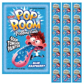 Tiltay Pop Boom – Sour Blueraspberry Flavor Popping Candy with display box 24 packs