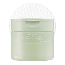 celimax celimax Ji.Woo.Gae One Step Mild Cleansing Pad (60pads) | Easy One-step Makeup Remover, Cleansing Water Pads, Big Size, Face Wash Cleanser, Hydrating, Soothing, Moisturizing, Korean Daily Skincare