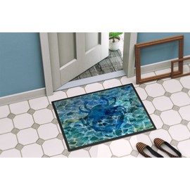 Caroline's Treasures BB5369JMAT Blue Crab Under Water Door Mat, Indoor Rug or Outdoor Welcome Mat 24x36 Doormat, 24H X 36W, Multicolor
