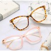 Eye Cat Shape Frame Oversized Anti Blue Light Glasses (Leopard)
