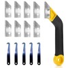 14 pcs Pro Grout Removal Repair Tool Set, Long-handled Scraper,