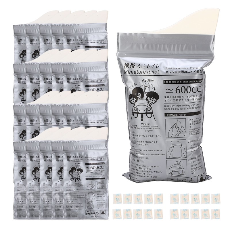 20 Pcs Disposable Urine Bag 600cc Unisex Strong Sealing High