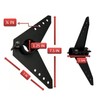 NyVoozy for NK-180s Marine Steering Triangle, Black Powder Coated Aluminum,