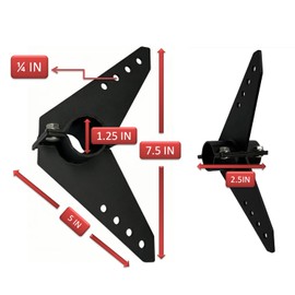 NyVoozy for NK-180s Marine Steering Triangle, Black Powder Coated Aluminum, for Kayak and Trolling Motors (black)