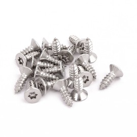 Aexit M4.2x13mm 304 Quality Parts Stainless Steel Flat Head Torx Self Tapping Screw Fastener 20pcs Model:19as385qo666