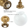 JIMUBEAM Industrial Semi Flush Mount Ceiling Light, Milk White Globe
