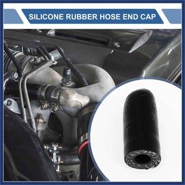 ARISELIFT Silicone Cap, Silicone Plug, Plumbing Treatment, Mechra Plug, Plumbing Endcap, Black, 30mm Length, 8mm Inner Diameter, Completely Leak Proof, 4 Layers, Reinforced Silicone End Cap, General