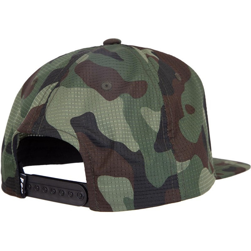 Fox Head Camo Tech Snapback Cap, Green