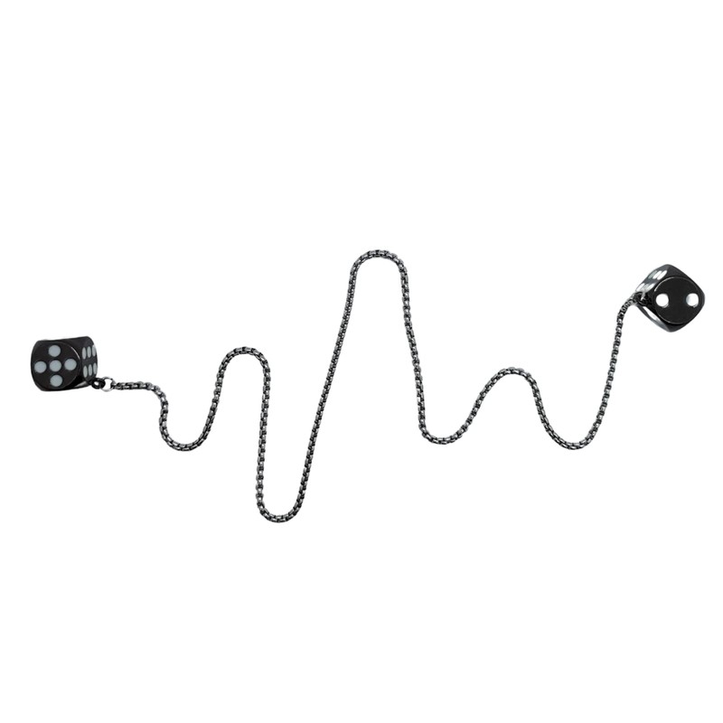 Car Dice Rear View Mirror Accessories Metal Dice for Car