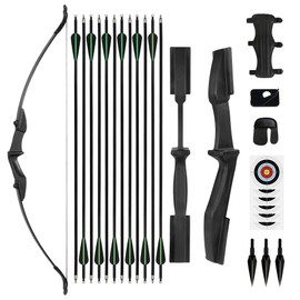 NorthSpoor 20lbs Recurve Bow and Arrows Set, Archery Takedown Ambidextrous Recurve Bows for Adults/Youth/Beginners Target Practicing