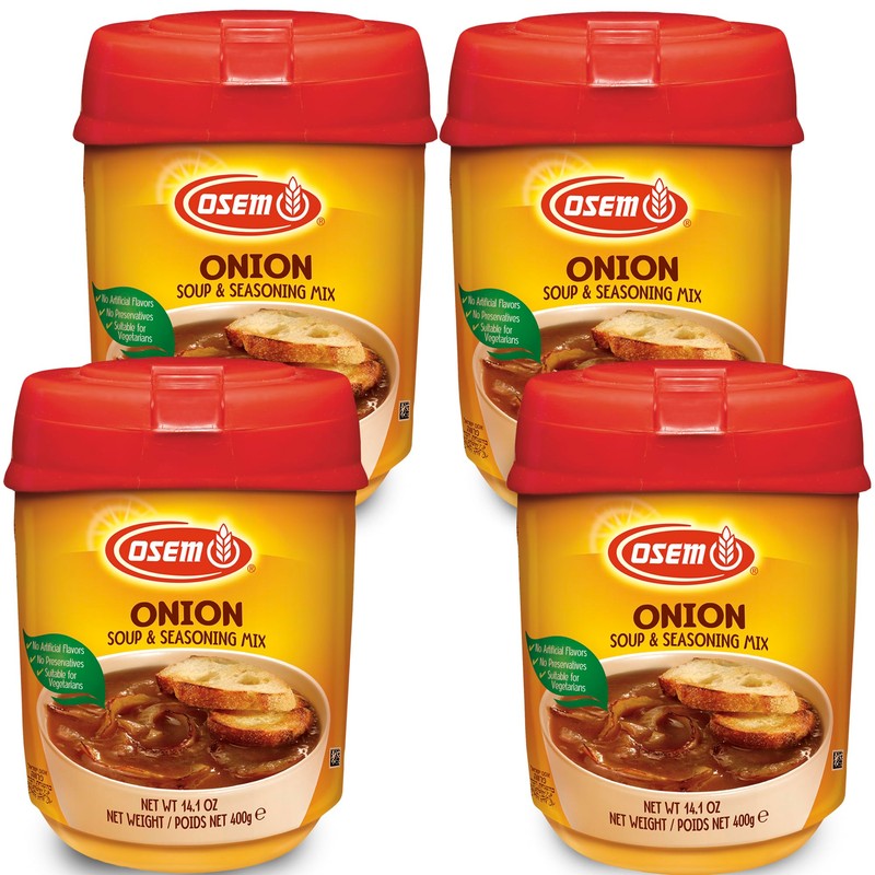 Osem Onion Soup Mix, Savory Flavor, 14.1oz (Pack of 4)