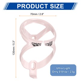 HARFINGTON 2pcs Bicycle Water Bottle Holder Ultra Lightweight Universal Bike Bottle Cages Cycling Cup Holder for MTB Road Gravel, Pink