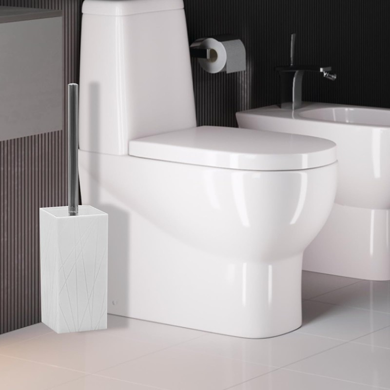 Bathroom Accessory-6Pcs White Bathroom Accessories Set Includes Soap Dispenser, Toothbrush