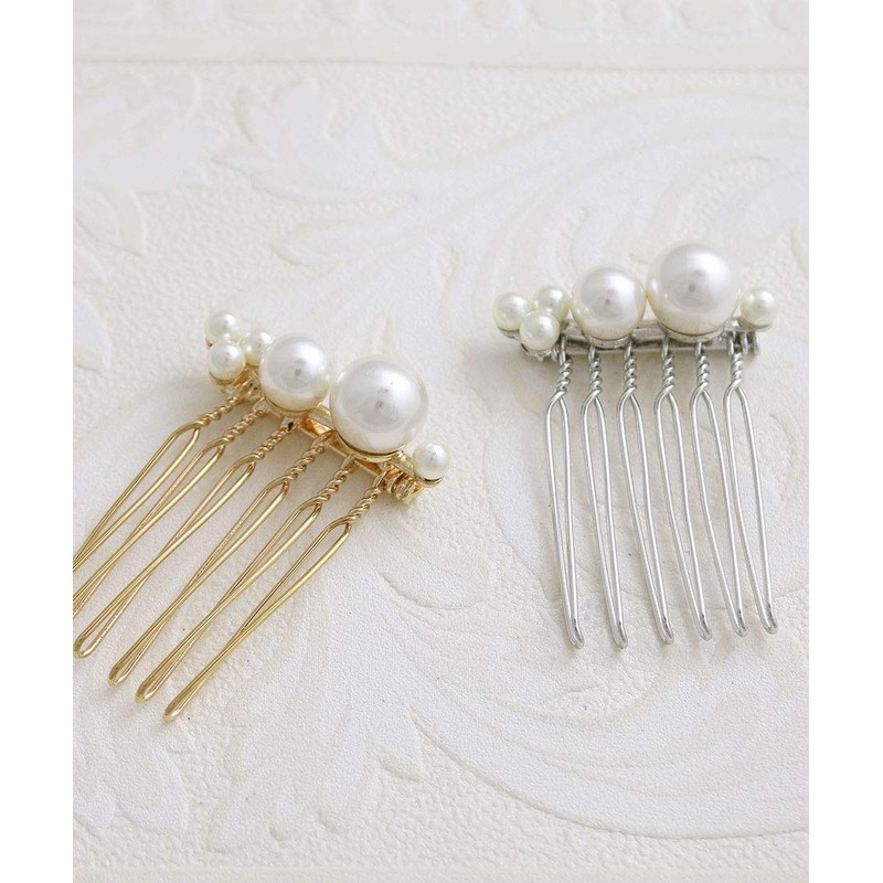 Vingtaine H7324-G- Mini Pearl Comb, Comb, Wedding Party, Second Party,