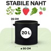 Plant Bag, 5 x 20 L Non-Woven Fabric with Plant