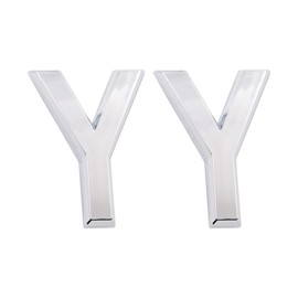 2.75 Inch Adhesive House Numbers, Mailbox numbers, Street Door Numbers, Self-stick Address Signs for Apartments, Double Silver Letter Y