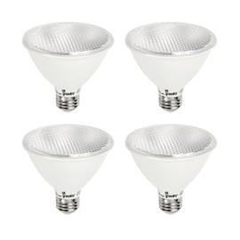LED PAR30 Short Neck Dimmable Flood Light Bulb, 11W (75W Equivalent), 900 Lumens, 3000K Bright White, 120V, Indoor/Outdoor, Energy Star Certified, UL Listed (4 Pack)