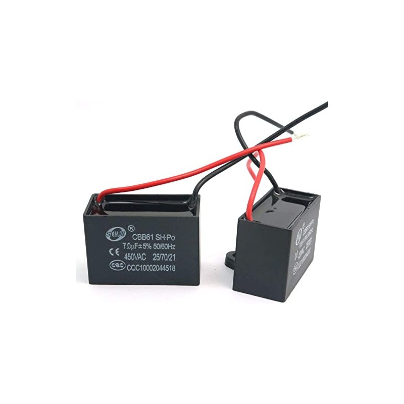 Fasizi 2 x CBB61 7uF 450V AC 50/60Hz Fan Motor