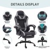 FelixKing PU Gaming Chair Racing Ergonomic Design W/ Footrest USB
