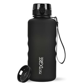 720°DGREE "uberBottle" Water Bottle 2 L Removable Loop + Motivational Scale, Strainer - Leak-Proof, Lightweight, BPA-Free - Tritan Sports Bottle - Water Bottle for University, Job, Sports, Gym, Gym