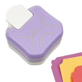 ANNIKEEY 3 in 1 Paper Corner Rounder, 3 Shapes Punches for Paper Crafts, Corner Cutter, Purple