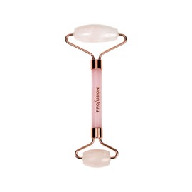 Profusion Cosmetics Rose Quartz Forever Facial Roller, Dual-Ended Stone Face Massager for Stress Relief, Remove Wrinkles, Dark Circles and Puffiness