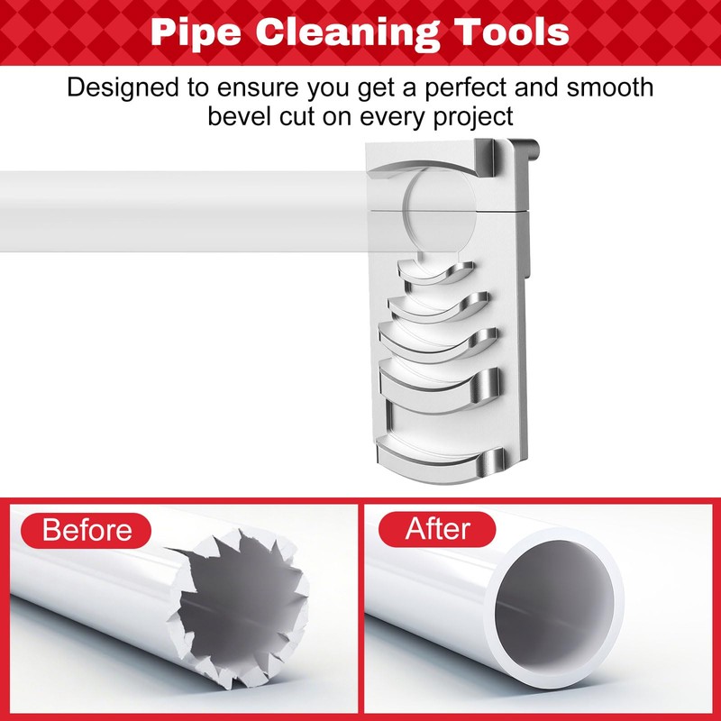 Blulu 11 Piece PVC Pipe Reamer Kit for 1/2" Drill,