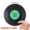 Miss Rui Set of 6 Vinyl Record Coasters for Drinks