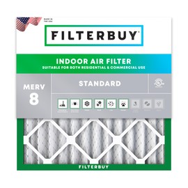 Filterbuy 28x28x2 Air Filter MERV 8 (MPR 700) Dust Defense Replacement (1-Pack), Electrostatic Pleated HVAC AC Furnace Filters, Made in USA (Actual Size: 27.00 x 27.50 x 1.75)