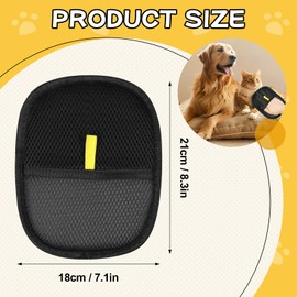 3 Pcs Pet Grooming Gloves, Static Removal Gloves Pet Hair, Reusable Double Sided Dog Washing Gloves, Versatile Cat Grooming Glove, Pet Hair Removal Glove for Dog & Cat Washing Deshedding Grooming