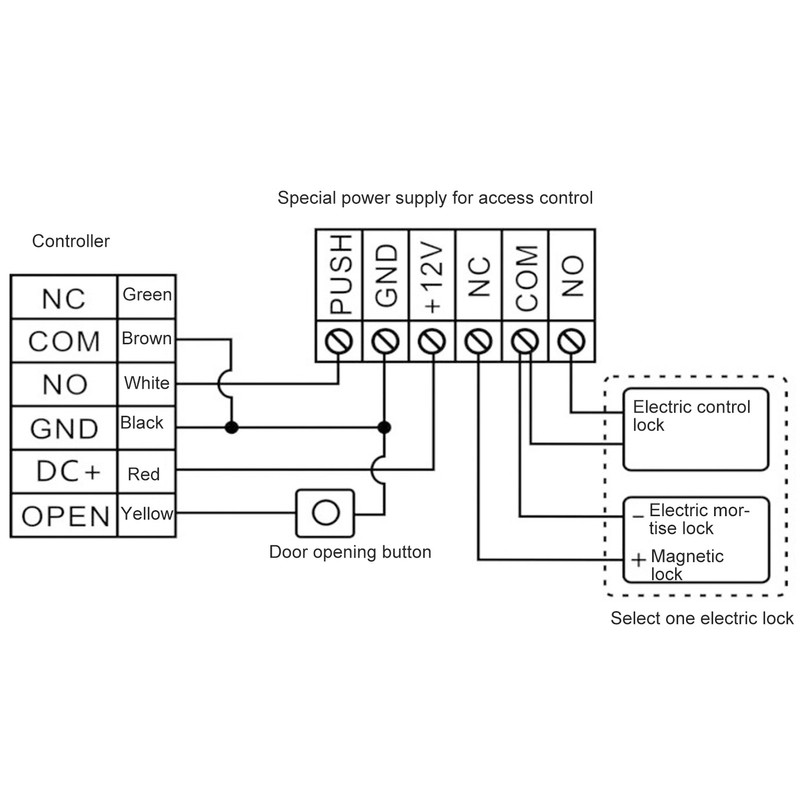 Access Control Keypad IP67 Waterproof Dustproof Password Card Open Keyless