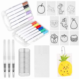 lasuroa Magic Puffy Paint, 3D Drawing Kit Sponge Canvas Sheets for DIY Kids Art Craft Creative Fun Activity Supplies for School Party