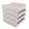 4PCS Egg Container for Refrigerator PP Stackable Shockproof Egg Drawer