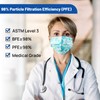 JMU 50 Pack Multicolor Disposable Face Masks, 4-Ply ASTM Level