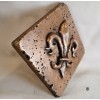 METAL TILE ARTS MANUFACTURING Bronze Fleur d' Lis Diagonal 4"X4"