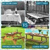 Picnic Table Cover with Bench Covers, Sunflower Wood RV Essentials