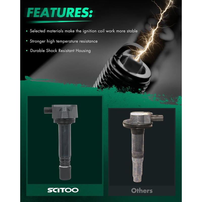 SCITOO Ignition Coil Compatible for Honda Civic 2006 2007 2008