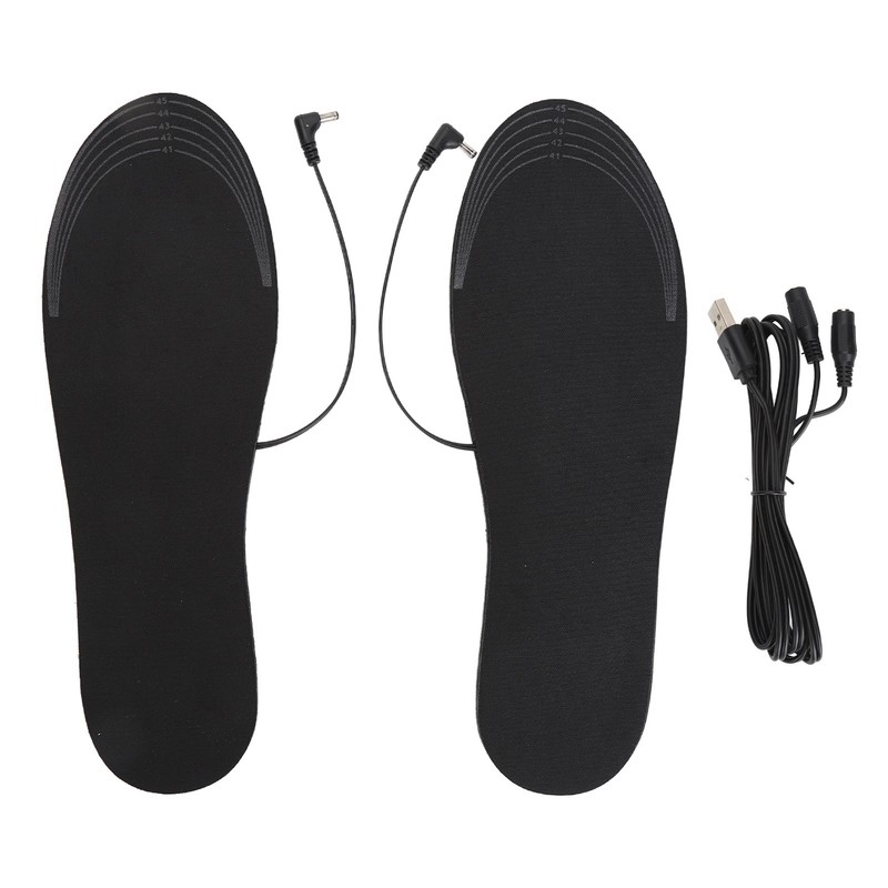 2Pcs Heated Insoles L Size USB Plug in Washable Foot