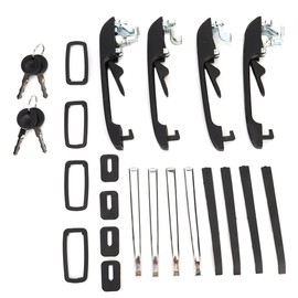 4PCS Car Front Rear Left Right Exterior Door Handle with Keys Fit for Golf MK1/MK2