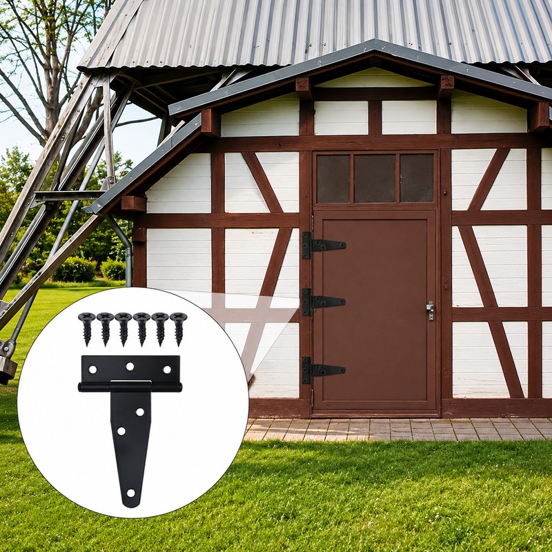 T-Shaped Strap Hinges for Doors & Gates – Galvanized Metal